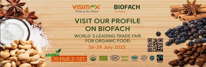 Visimex join BIOFACH - World´s Leading Trade Fair for Organic Food