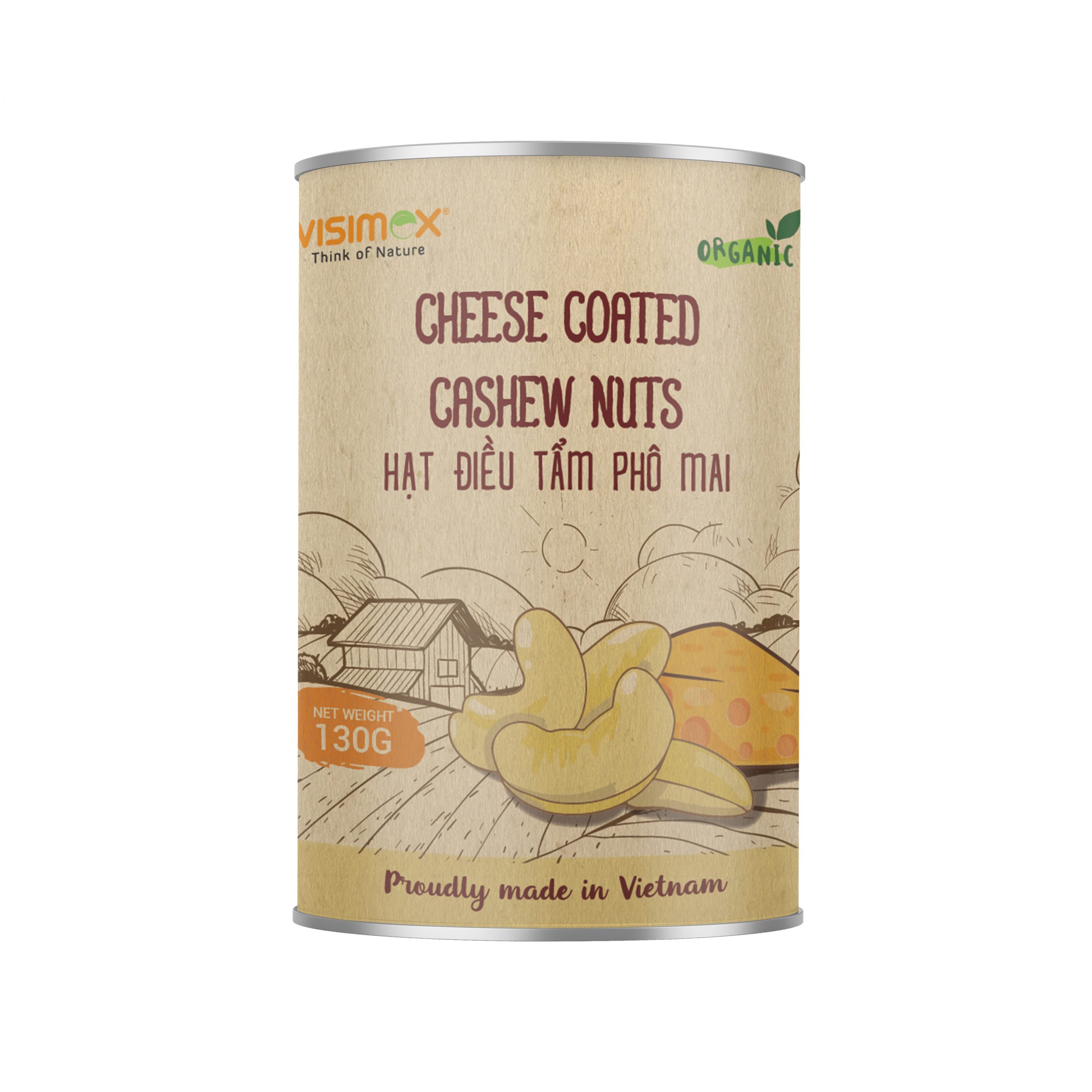 Cheese coated cashew nuts