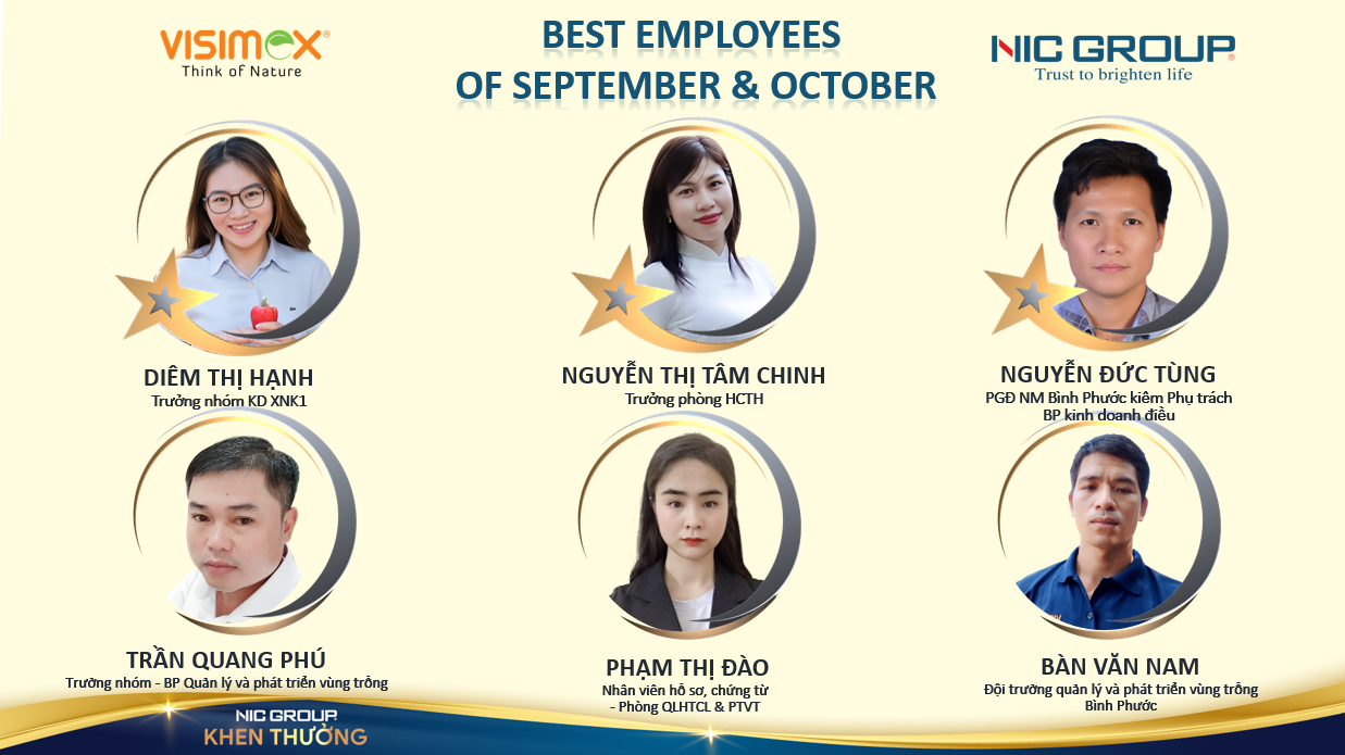 Visimex & NIC GROUP honor best employees in September & October 2023
