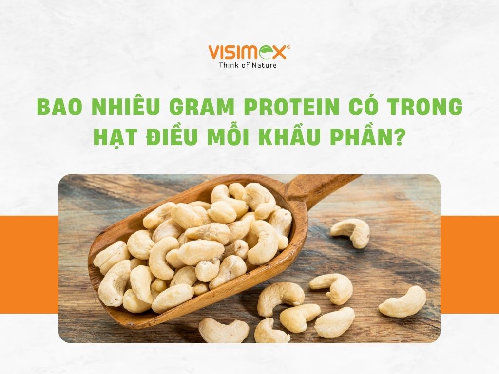 Bạn có bao giờ thắc mắc có bao nhiêu gam protein trong mỗi  hạt điều?